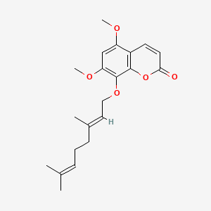molecular formula C21H26O5 B595314 8-Geranyloxy-5,7-dimethoxycoumarin CAS No. 1228175-65-2