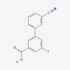 molecular formula C14H8FNO2 B595329 3-(3-Cyanophenyl)-5-fluorobenzoic acid CAS No. 1261901-94-3