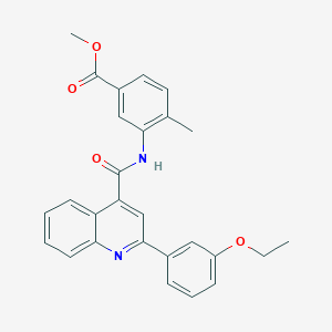 molecular formula C27H24N2O4 B5953310 methyl 3-({[2-(3-ethoxyphenyl)-4-quinolinyl]carbonyl}amino)-4-methylbenzoate 