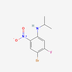 molecular formula C9H10BrFN2O2 B595332 4-Bromo-5-fluoro-N-isopropyl-2-nitroaniline CAS No. 1314987-28-4