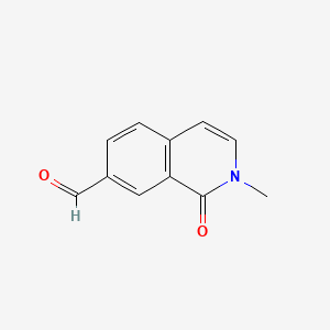 molecular formula C11H9NO2 B595340 1,2-Dihydro-2-methyl-1-oxoisoquinoline-7-carbaldehyde CAS No. 1374652-32-0