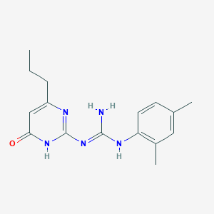 molecular formula C16H21N5O B5953430 N-(2,4-dimethylphenyl)-N'-(6-oxo-4-propyl-1,6-dihydro-2-pyrimidinyl)guanidine 