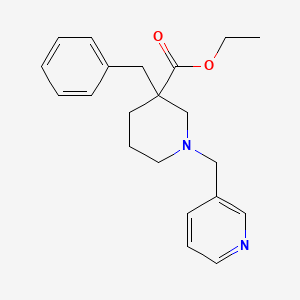 molecular formula C21H26N2O2 B5953510 ethyl 3-benzyl-1-(3-pyridinylmethyl)-3-piperidinecarboxylate 