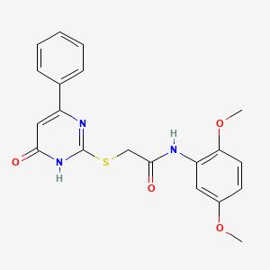 molecular formula C20H19N3O4S B5953649 N-(2,5-dimethoxyphenyl)-2-[(4-hydroxy-6-phenylpyrimidin-2-yl)sulfanyl]acetamide 