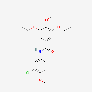 molecular formula C20H24ClNO5 B5953654 N-(3-chloro-4-methoxyphenyl)-3,4,5-triethoxybenzamide 