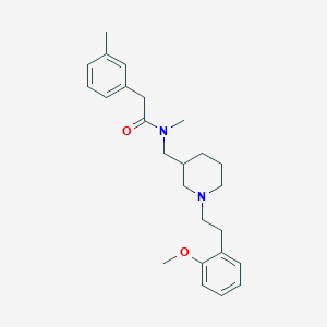molecular formula C25H34N2O2 B5953723 N-({1-[2-(2-methoxyphenyl)ethyl]-3-piperidinyl}methyl)-N-methyl-2-(3-methylphenyl)acetamide 