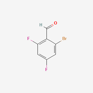 molecular formula C7H3BrF2O B595373 2-Bromo-4,6-difluorobenzaldehyde CAS No. 154650-59-6