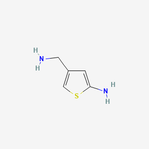 molecular formula C5H8N2S B595378 5-Amino-3-thiophenemethanamine CAS No. 197893-34-8