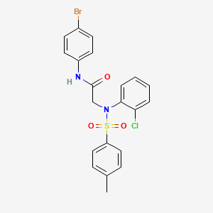 molecular formula C21H18BrClN2O3S B5953784 N~1~-(4-bromophenyl)-N~2~-(2-chlorophenyl)-N~2~-[(4-methylphenyl)sulfonyl]glycinamide 