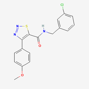 molecular formula C17H14ClN3O2S B5953805 N-(3-chlorobenzyl)-4-(4-methoxyphenyl)-1,2,3-thiadiazole-5-carboxamide 