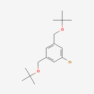 molecular formula C16H25BrO2 B595381 1-Bromo-3,5-bis(tert-butoxymethyl)benzene CAS No. 1245644-77-2