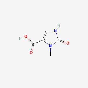 molecular formula C5H6N2O3 B595384 3-Methyl-2-oxo-2,3-dihydro-1H-imidazole-4-carboxylic acid CAS No. 17245-60-2