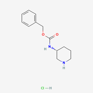 molecular formula C13H19ClN2O2 B595385 benzyl N-[(3R)-piperidin-3-yl]carbamate;hydrochloride CAS No. 183207-72-9