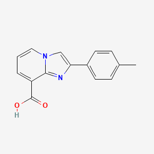 molecular formula C15H12N2O2 B595389 2-(4-Methylphenyl)imidazo[1,2-a]pyridine-8-carboxylic acid CAS No. 133427-26-6