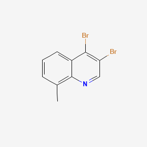 molecular formula C10H7Br2N B595393 3,4-Dibromo-8-methylquinoline CAS No. 1209160-28-0