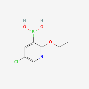 molecular formula C8H11BClNO3 B595397 5-氯-2-异丙氧基吡啶-3-硼酸 CAS No. 1217501-41-1