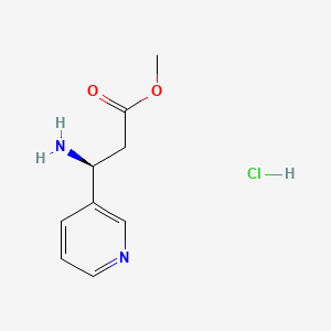 molecular formula C9H13ClN2O2 B595399 (S)-methyl 3-amino-3-(pyridin-3-yl)propanoate hydrochloride CAS No. 198959-36-3