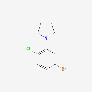 molecular formula C10H11BrClN B595400 1-(5-Bromo-2-chlorophenyl)pyrrolidine CAS No. 1261959-78-7