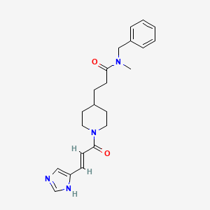 molecular formula C22H28N4O2 B5954037 N-benzyl-3-{1-[(2E)-3-(1H-imidazol-4-yl)-2-propenoyl]-4-piperidinyl}-N-methylpropanamide 