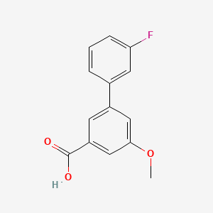 molecular formula C14H11FO3 B595407 3-(3-Fluorophenyl)-5-methoxybenzoic acid CAS No. 1214324-49-8