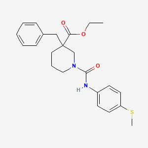 molecular formula C23H28N2O3S B5954070 ethyl 3-benzyl-1-({[4-(methylthio)phenyl]amino}carbonyl)-3-piperidinecarboxylate 