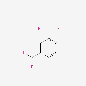molecular formula C8H5F5 B595421 1-(Difluoromethyl)-3-(trifluoromethyl)benzene CAS No. 1214358-15-2