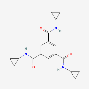 molecular formula C18H21N3O3 B5954213 N,N',N''-tricyclopropyl-1,3,5-benzenetricarboxamide 