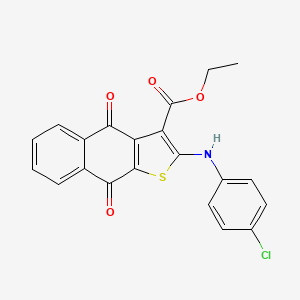 Ethyl 2-(4-chlorophenylamino)-4,9-dioxo-4,9-dihydro-naphtho[2,3-b]thiophene-3-carboxylate