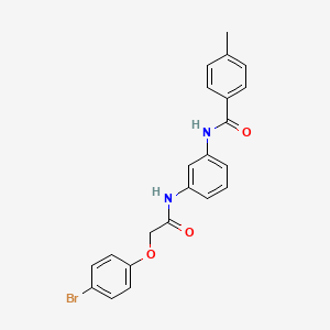 molecular formula C22H19BrN2O3 B5954329 N-[3-[[2-(4-bromophenoxy)acetyl]amino]phenyl]-4-methylbenzamide 