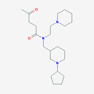 molecular formula C23H41N3O2 B5954409 N-[(1-cyclopentylpiperidin-3-yl)methyl]-4-oxo-N-(2-piperidin-1-ylethyl)pentanamide 