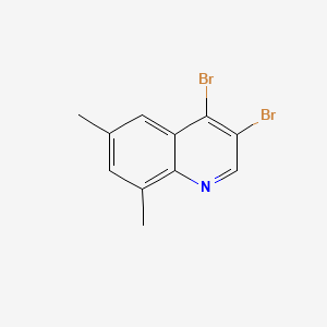 molecular formula C11H9Br2N B595448 3,4-Dibromo-6,8-dimethylquinoline CAS No. 1210957-86-0