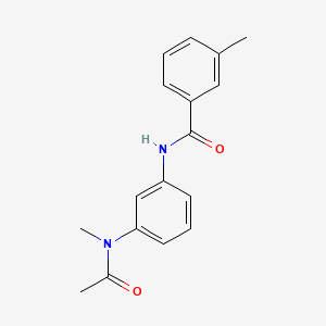 molecular formula C17H18N2O2 B5954491 N-{3-[acetyl(methyl)amino]phenyl}-3-methylbenzamide 