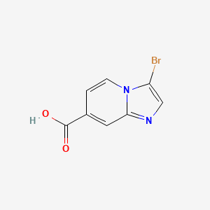 molecular formula C8H5BrN2O2 B595450 3-Bromoimidazo[1,2-a]pyridine-7-carboxylic acid CAS No. 1315360-75-8