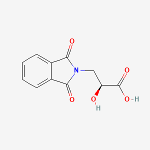 molecular formula C11H9NO5 B595452 (S)-3-(1,3-Dioxoisoindolin-2-yl)-2-hydroxypropanoic acid CAS No. 133319-36-5
