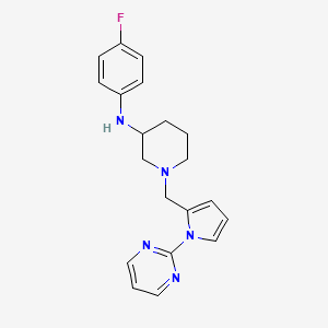 molecular formula C20H22FN5 B5954541 N-(4-fluorophenyl)-1-{[1-(2-pyrimidinyl)-1H-pyrrol-2-yl]methyl}-3-piperidinamine 