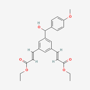 (2E,2'E)-Diethyl 3,3'-(5-(hydroxy(4-methoxyphenyl)methyl)-1,3-phenylene)diacrylate