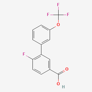 4-Fluoro-3-(3-trifluoromethoxyphenyl)benzoic acid