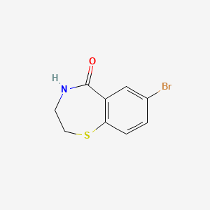 molecular formula C9H8BrNOS B595465 7-Bromo-3,4-dihydro-1,4-benzothiazepin-5(2h)-one CAS No. 14944-02-6
