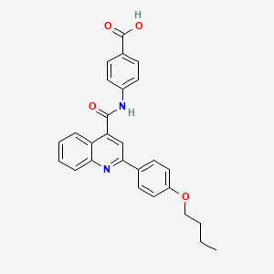 molecular formula C27H24N2O4 B5954660 4-[2-(4-BUTOXYPHENYL)QUINOLINE-4-AMIDO]BENZOIC ACID 