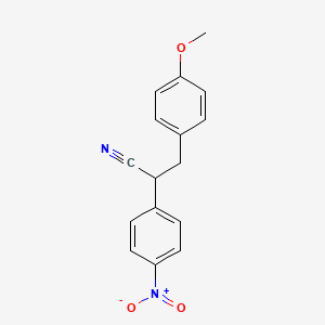 molecular formula C16H14N2O3 B595476 3-(4-Methoxyphenyl)-2-(4-nitrophenyl)propanenitrile CAS No. 1254177-50-8