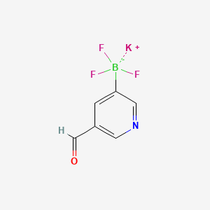 molecular formula C6H4BF3KNO B595494 Potassium trifluoro(5-formylpyridin-3-yl)borate CAS No. 1245906-60-8