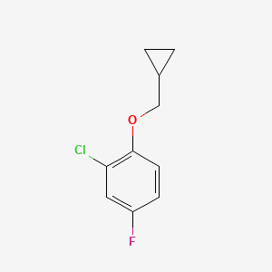 molecular formula C10H10ClFO B595507 2-Chloro-1-(cyclopropylmethoxy)-4-fluorobenzene CAS No. 1314985-41-5