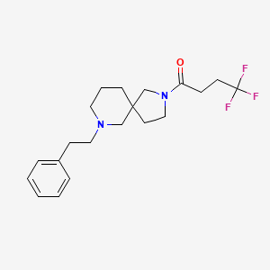 molecular formula C20H27F3N2O B5955102 7-(2-phenylethyl)-2-(4,4,4-trifluorobutanoyl)-2,7-diazaspiro[4.5]decane 