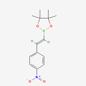 molecular formula C14H18BNO4 B595516 (E)-4,4,5,5-Tetramethyl-2-(4-nitrostyryl)-1,3,2-dioxaborolane CAS No. 149777-86-6