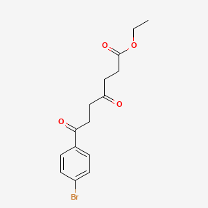 molecular formula C15H17BrO4 B595517 Ethyl 7-(4-bromophenyl)-4,7-dioxoheptanoate CAS No. 1208318-08-4