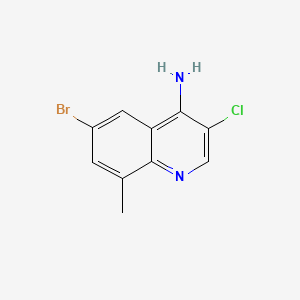 molecular formula C10H8BrClN2 B595519 6-Bromo-3-chloro-8-methylquinolin-4-amine CAS No. 1210633-23-0