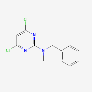 molecular formula C12H11Cl2N3 B595523 N-benzyl-4,6-dichloro-N-methylpyrimidin-2-amine CAS No. 1289029-54-4