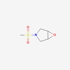 molecular formula C5H9NO3S B595528 3-(Methylsulfonyl)-6-oxa-3-azabicyclo[3.1.0]hexane CAS No. 185423-66-9