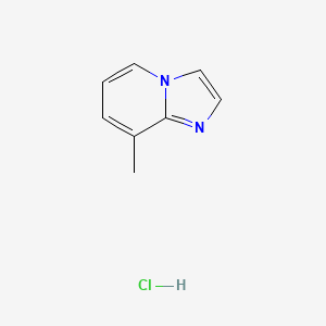 molecular formula C8H9ClN2 B595529 8-Methylimidazo[1,2-a]pyridine hydrochloride CAS No. 10518-86-2
