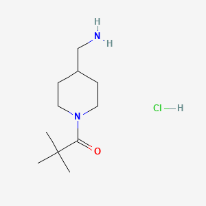 molecular formula C11H23ClN2O B595541 N-Pivaloyl-4-aminomethylpiperidine Hydrochloride CAS No. 1286273-18-4